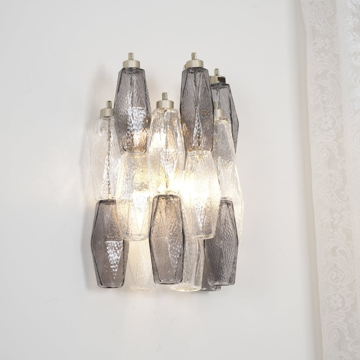 Eiruaria wandlamp Ruitvormig glas Gelaagd Hedendaags