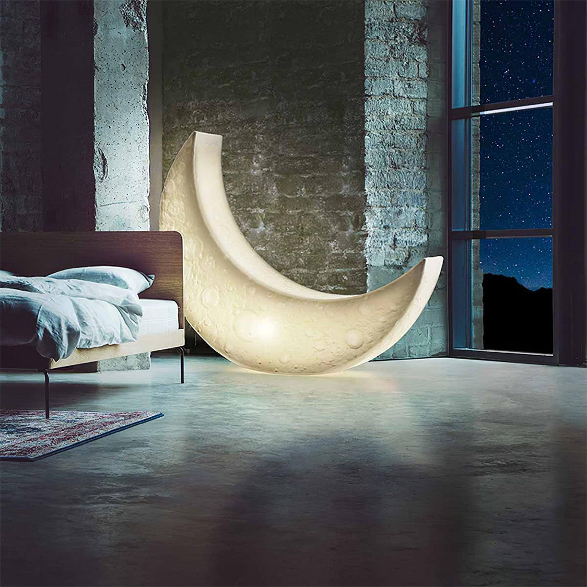 Zetheor Crescent Moon hars vloerlamp