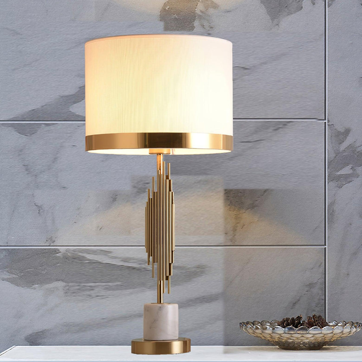 Opus tafellamp in marmer met Art Deco-ontwerp