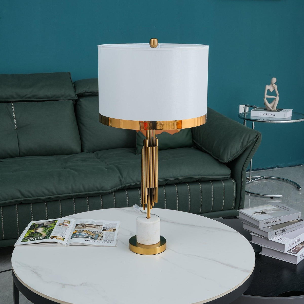 Opus tafellamp in marmer met Art Deco-ontwerp
