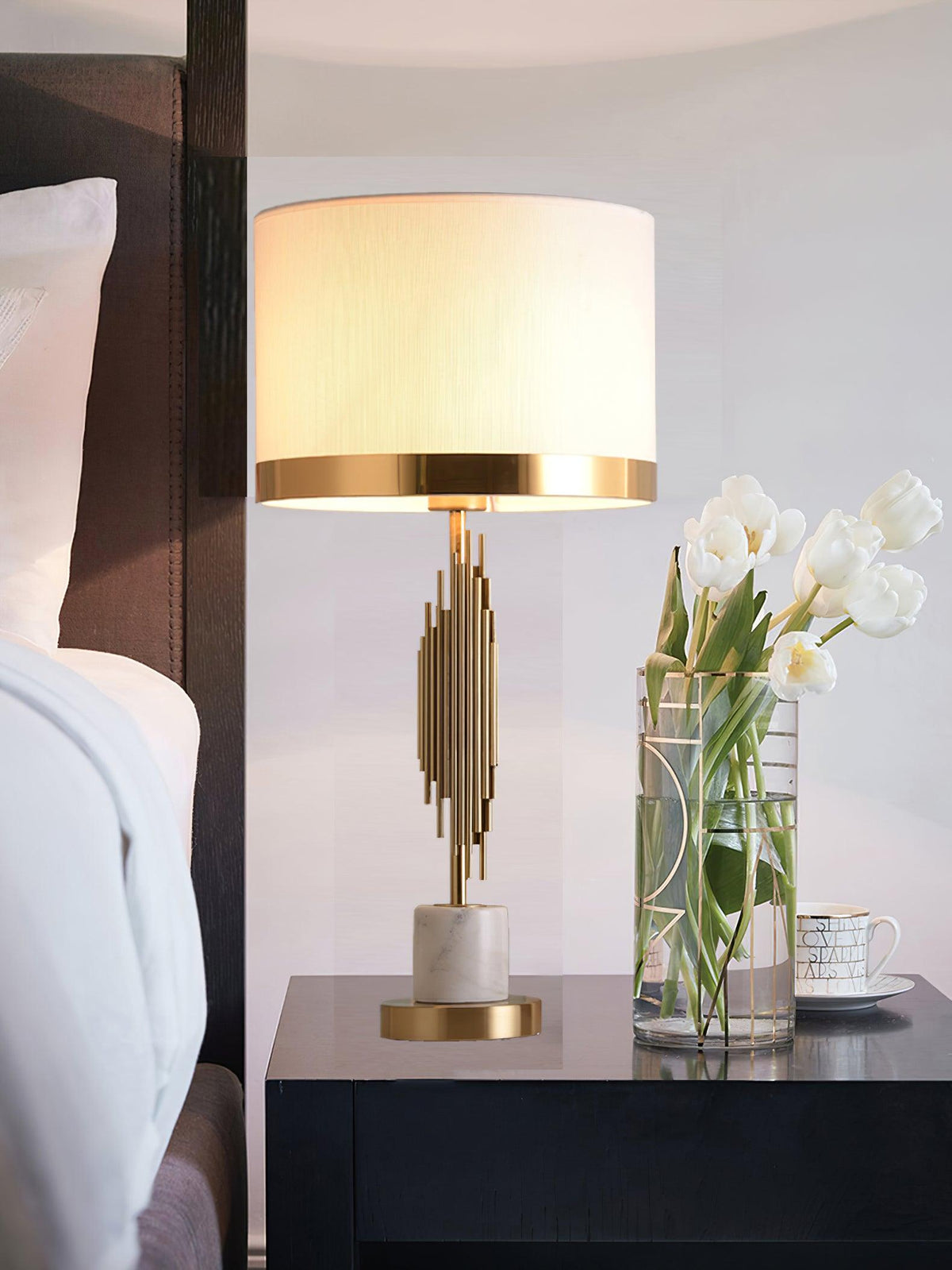 Opus tafellamp in marmer met Art Deco-ontwerp