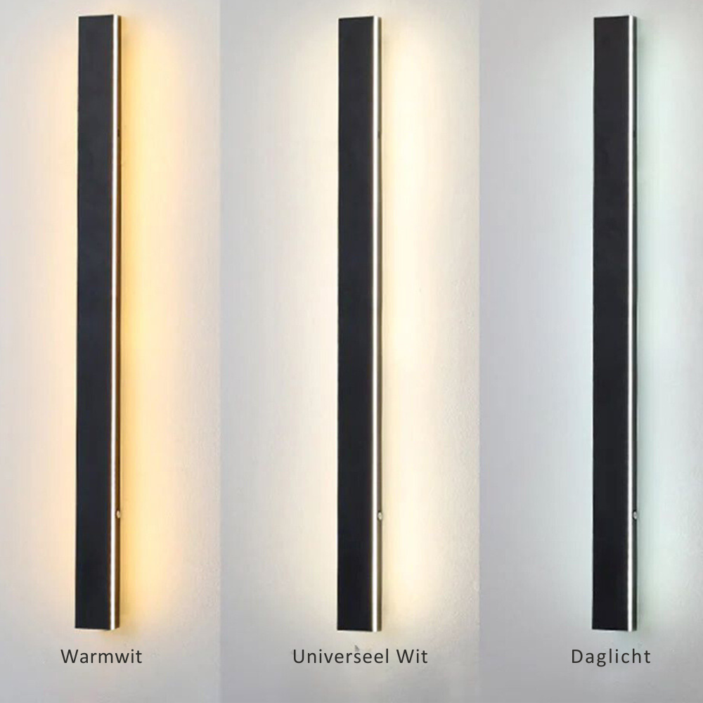 Edge Moderne Design LED Wandlampen Zwart Metaal Tuin Hal