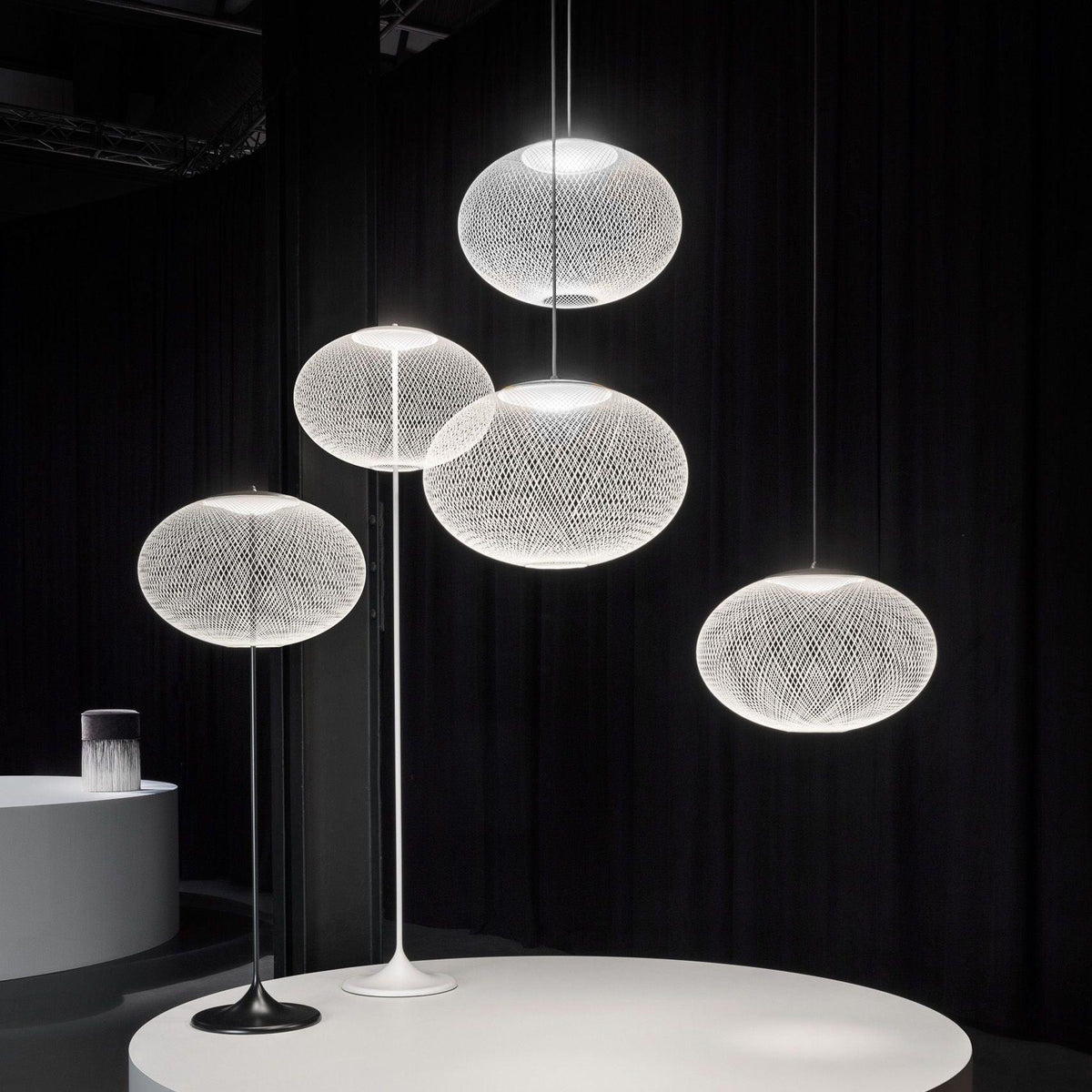 Ilsolyre industriële mesh vloerlamp