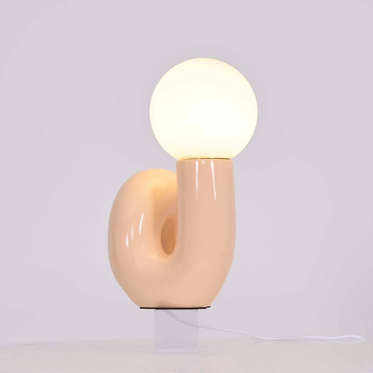 Soreeon tafellamp Playful N-vorm volledig wit
