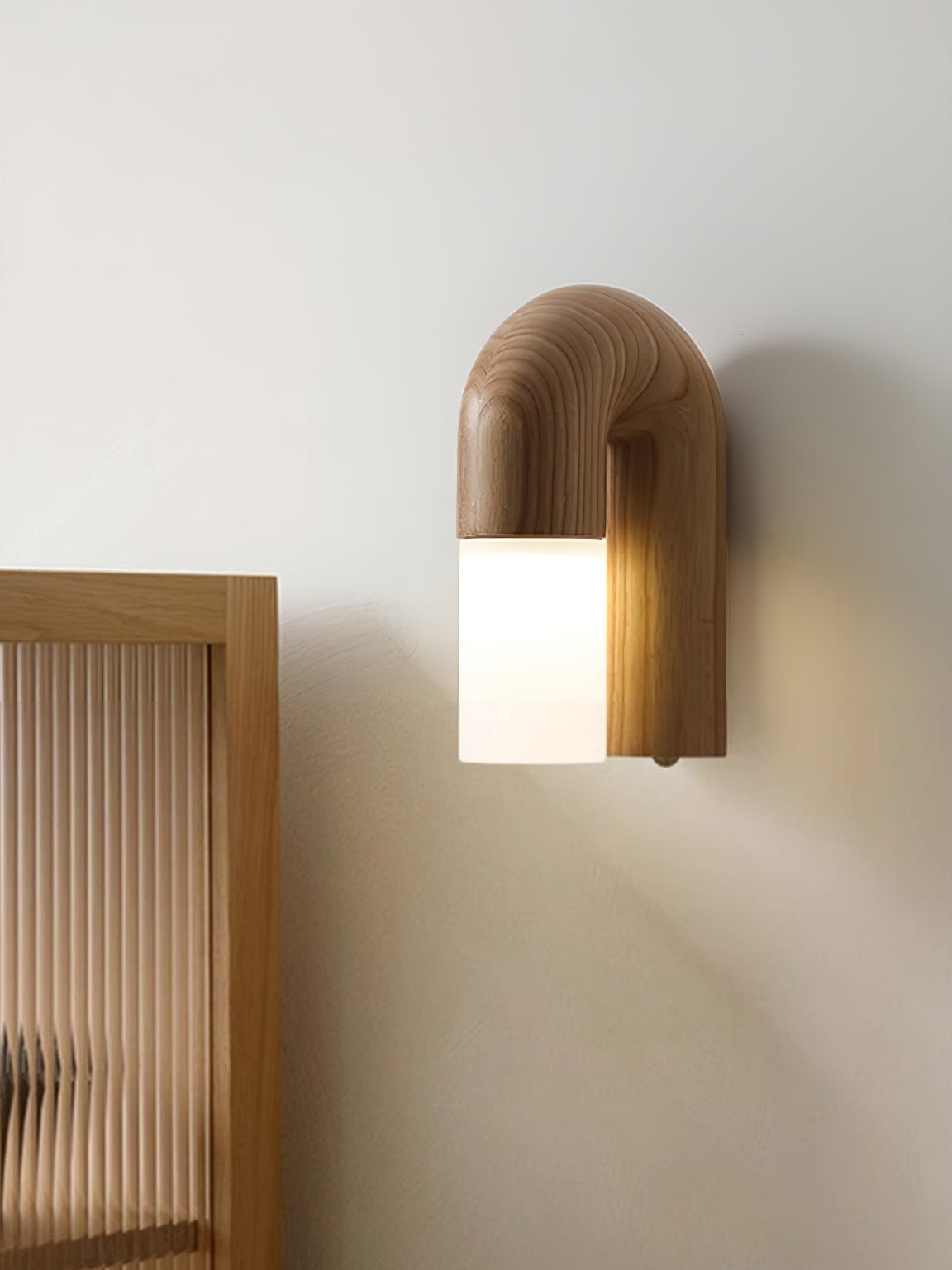 King Moderne minimalistische wandlamp van hout