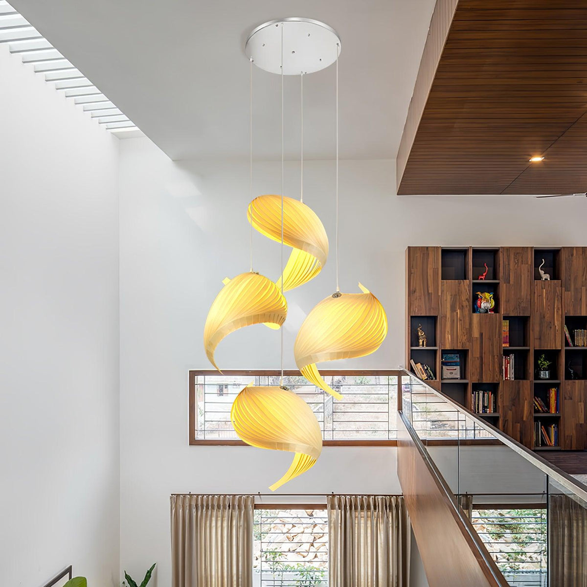 Loe Postmodern Luxe Houten hanglamp