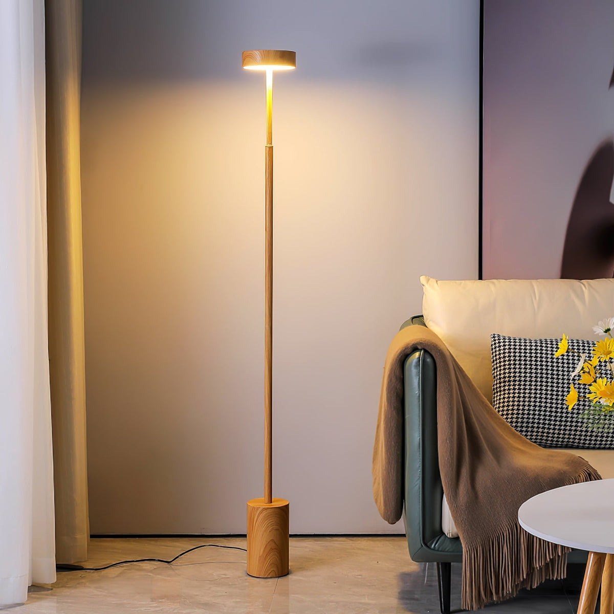 Circa minimalistisch draaibare vloerlamp