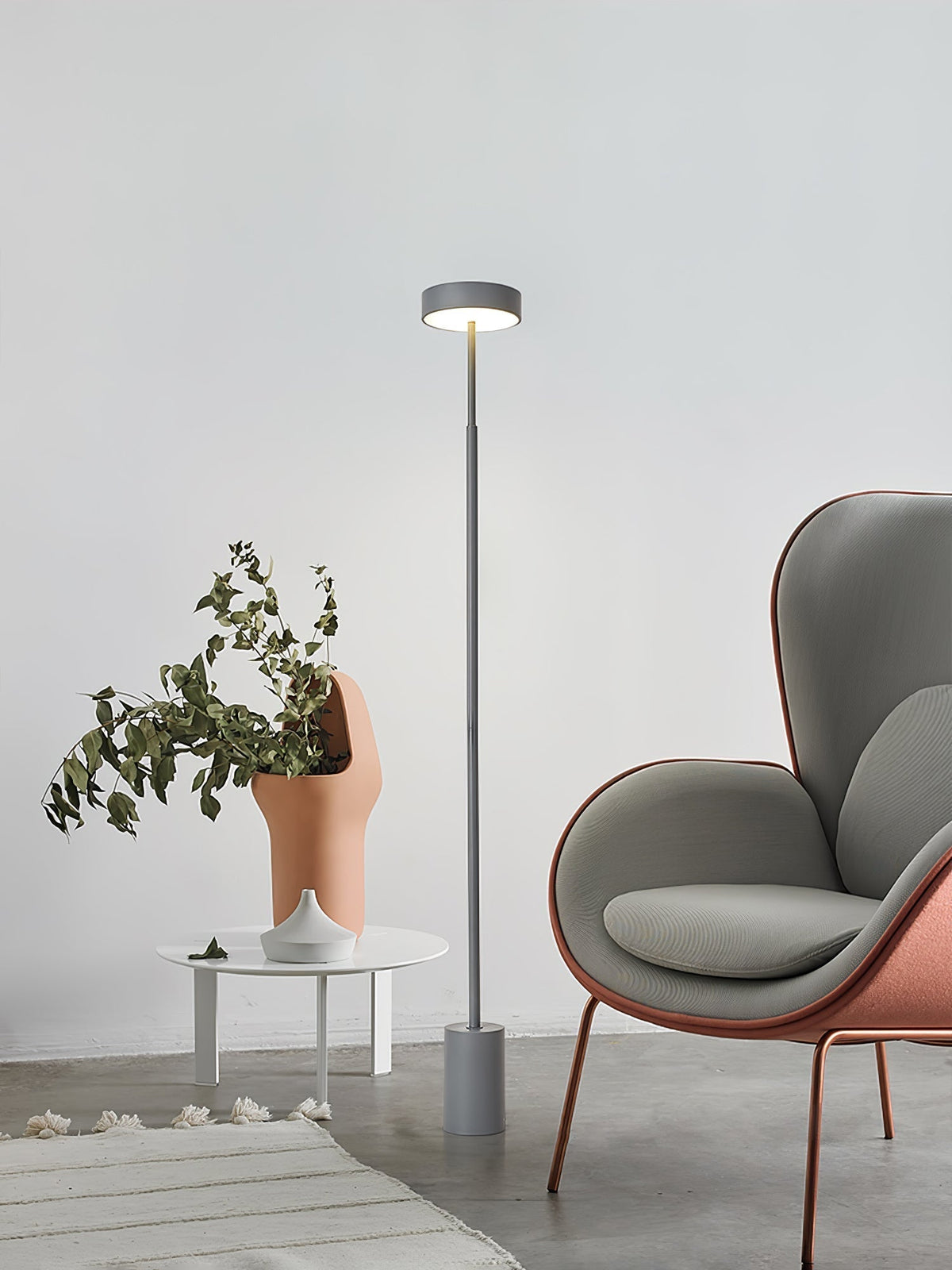 Circa minimalistisch draaibare vloerlamp