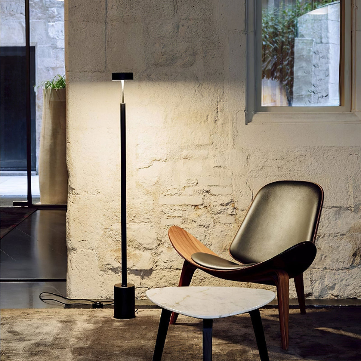 Circa minimalistisch draaibare vloerlamp