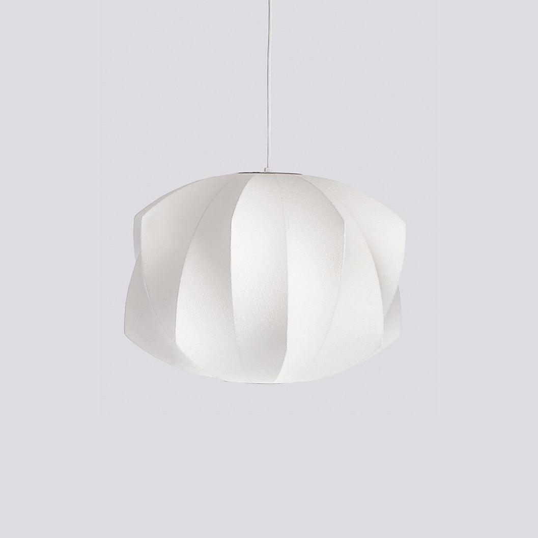 Bis hanglamp van zijde en staal