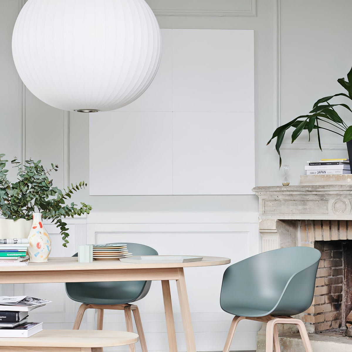 Bis hanglamp van zijde en staal
