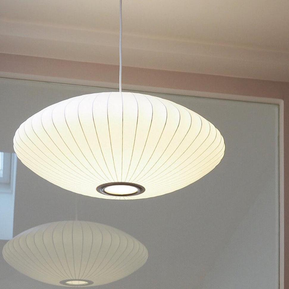 Bis hanglamp van zijde en staal