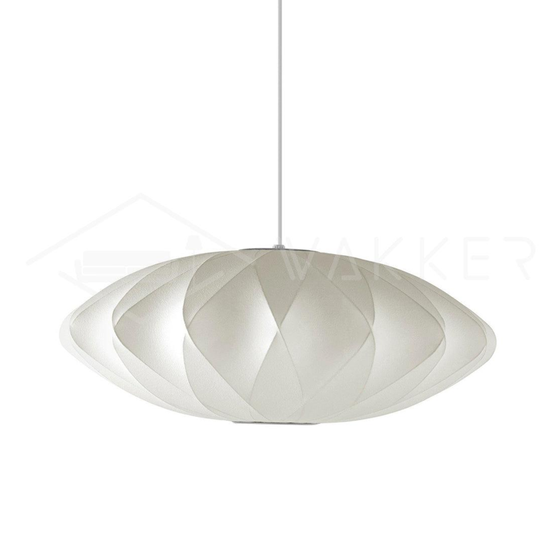 Bis hanglamp van zijde en staal