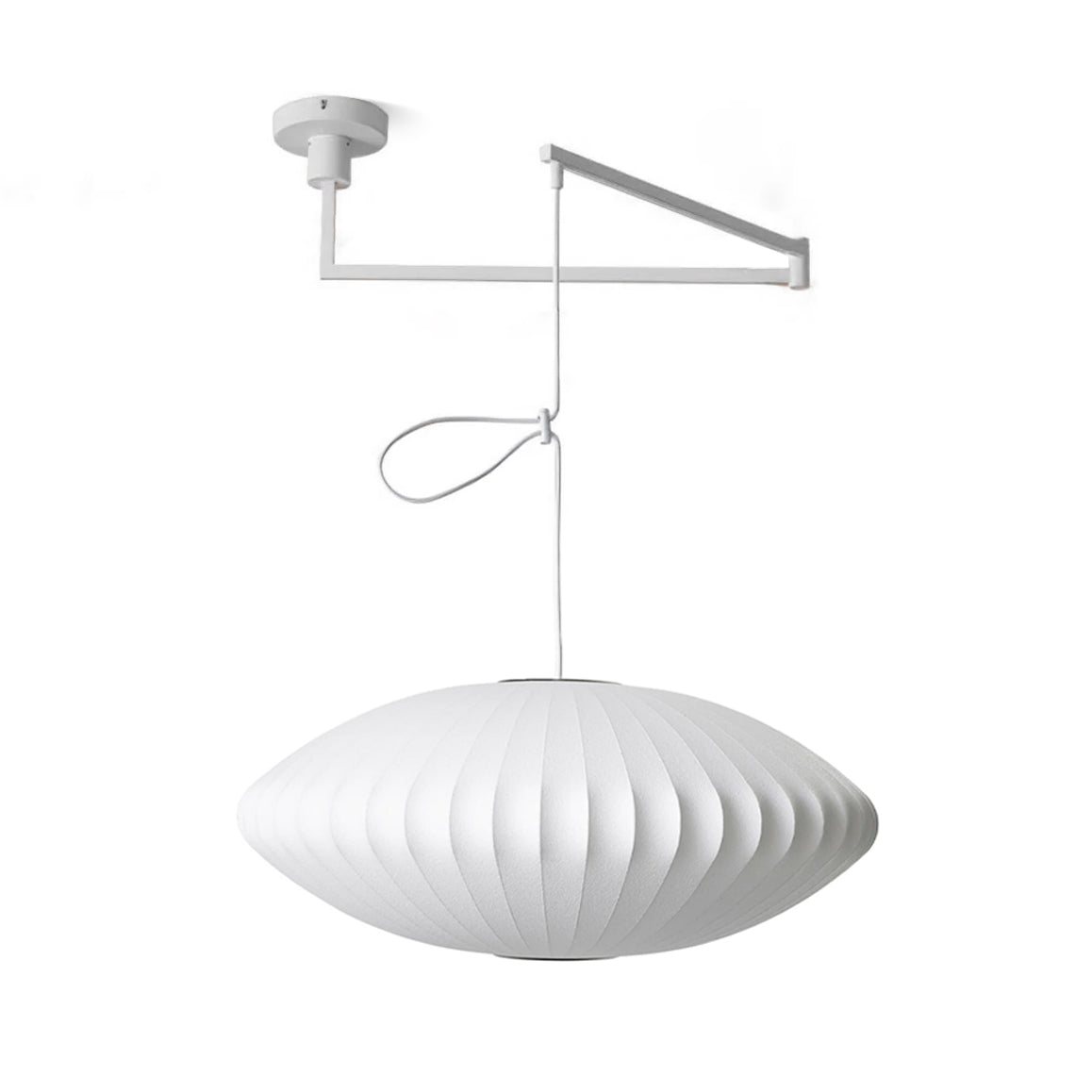 Bis hanglamp van zijde en staal