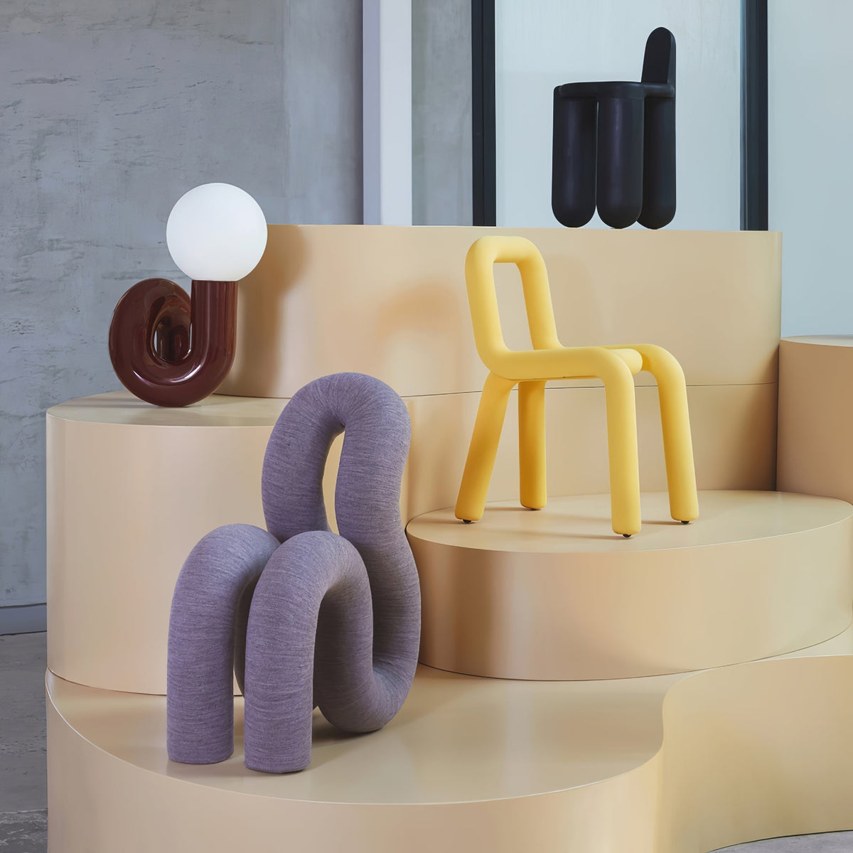 Soreeon tafellamp Playful N-vorm volledig wit