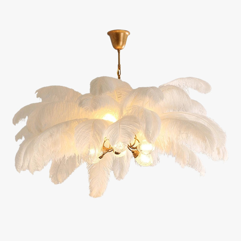 O'Moore Scandinavische Luxe Hanglampen Messing Veren Slaapkamer