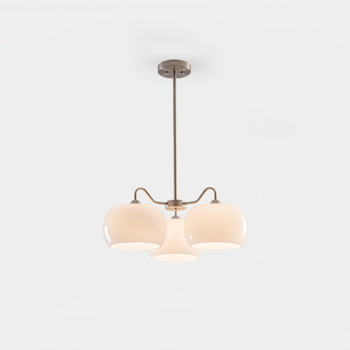 Kade Kroonluchter Wit glas Persimmon Vorm