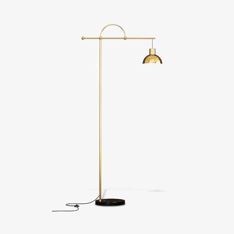 Usilil Art Deco messing vloerlamp