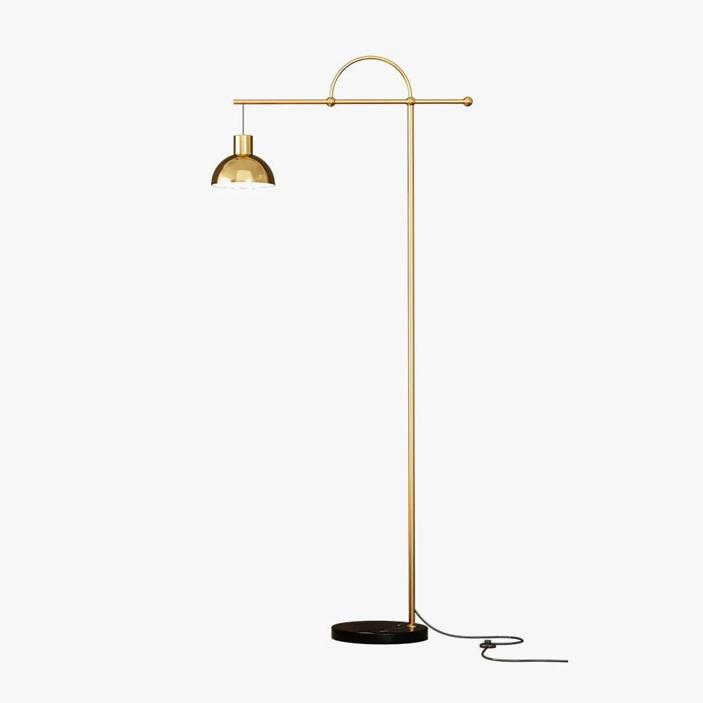 Usilil Art Deco messing vloerlamp