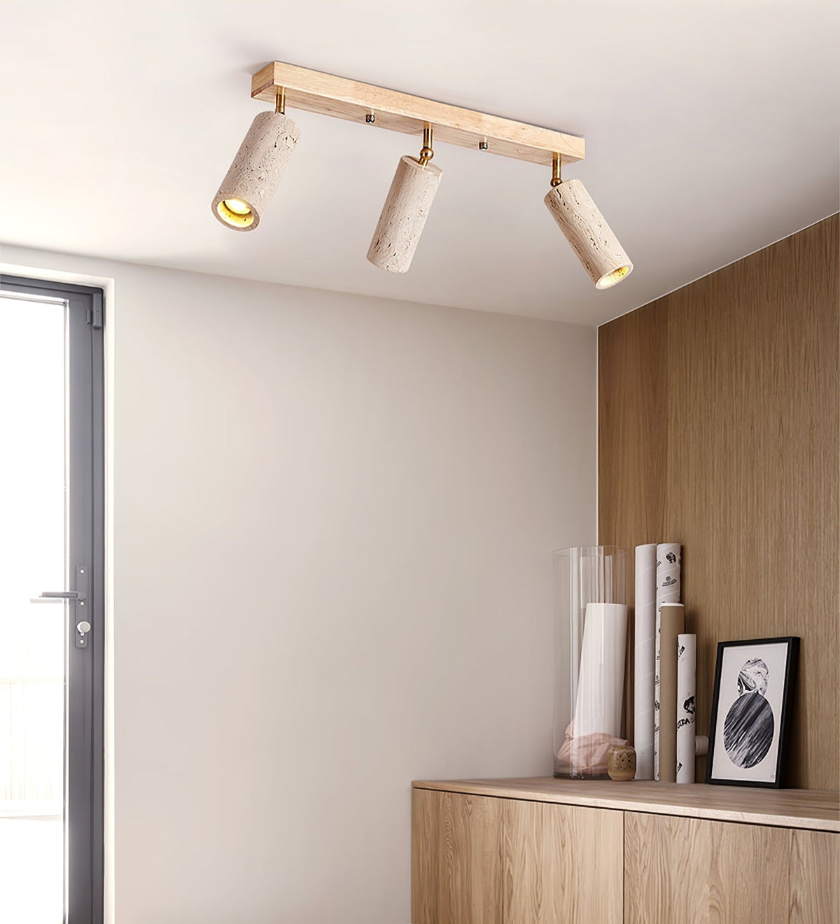 Tavalette Multi-Cylinder travertin Track Light