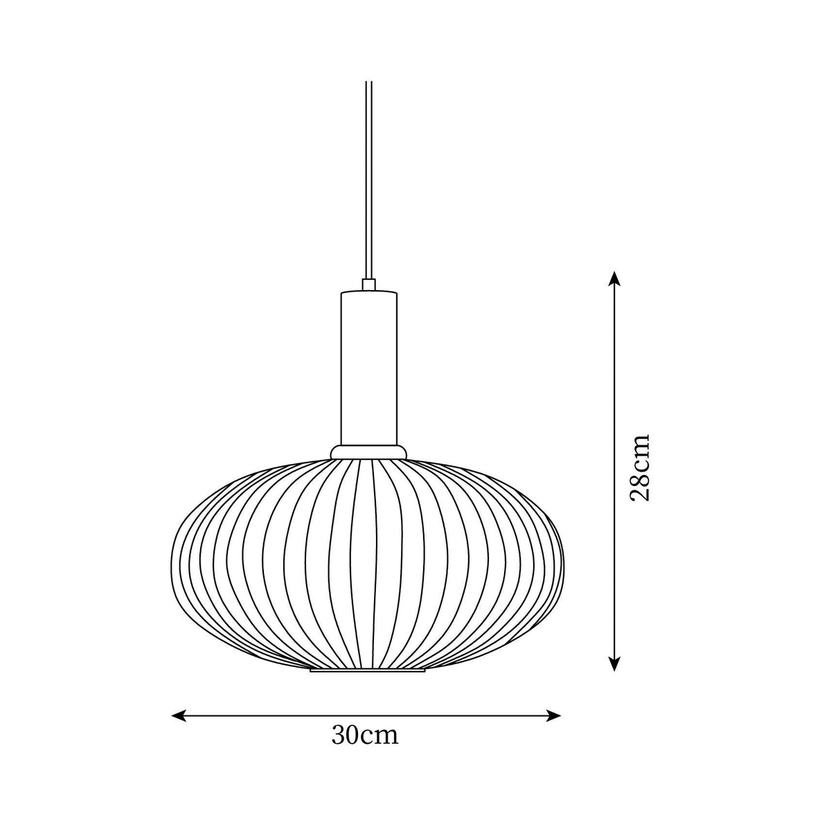 Miralelia Ribbed hanglamp