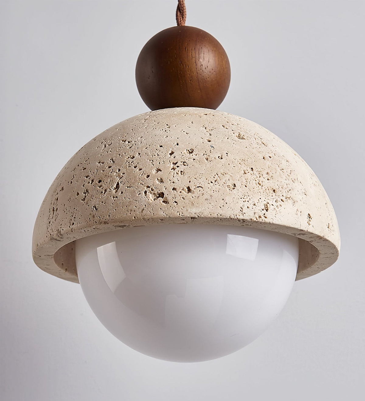 Bexn hanglamp van geel travertin