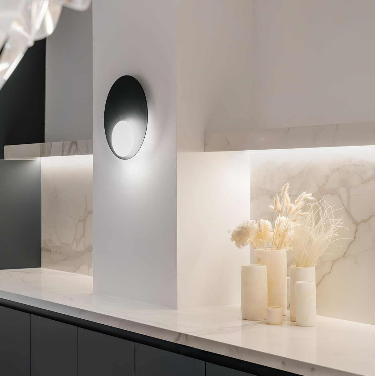 Ivsolion moderne minimalistische wandlamp met schuin glas