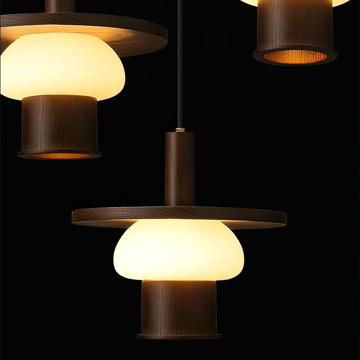 Zephaan Traditionele Kunst Klassieke Houten hanglamp van glas