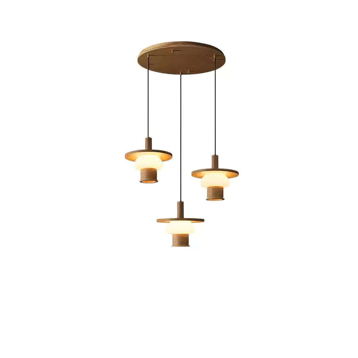 Zephaan Traditionele Kunst Klassieke Houten hanglamp van glas