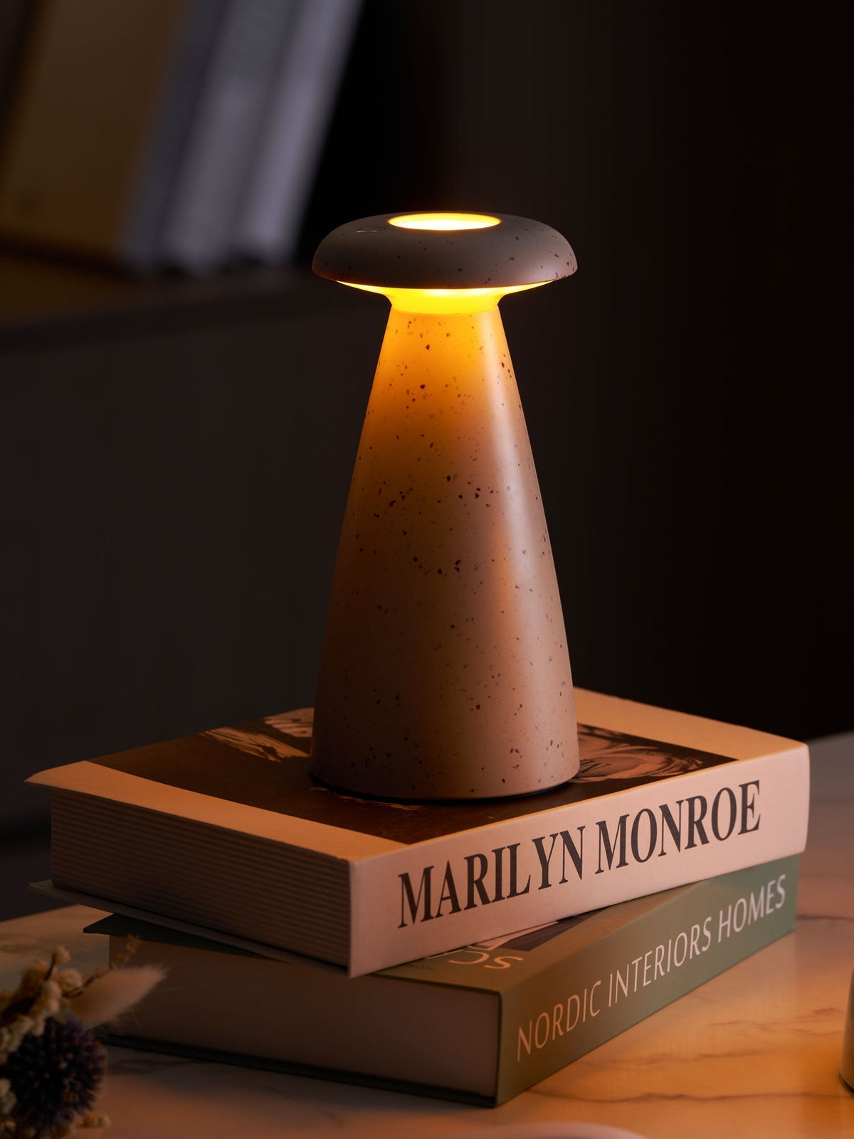 Mushroove tafellamp van keramiek in minimalistisch ontwerp