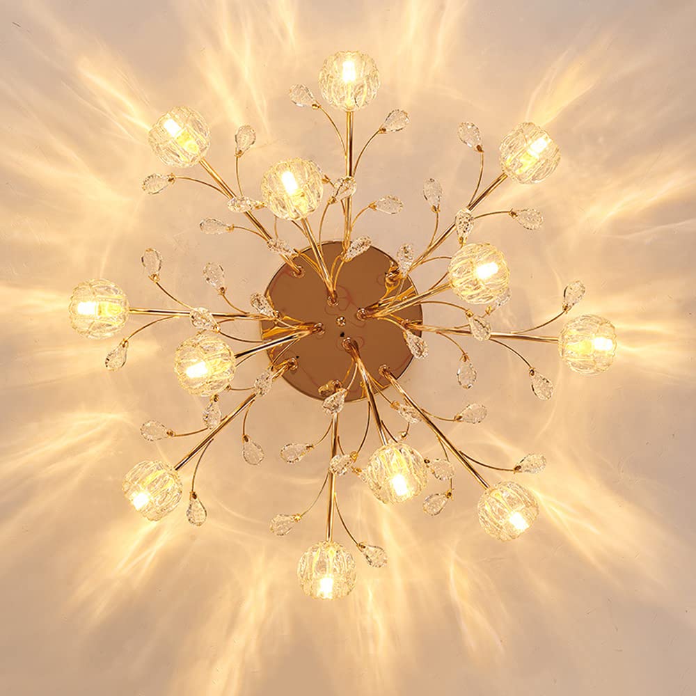 Valentina Noordse Bloem LED Plafondlamp Glas Slaapkamer Woonkamer
