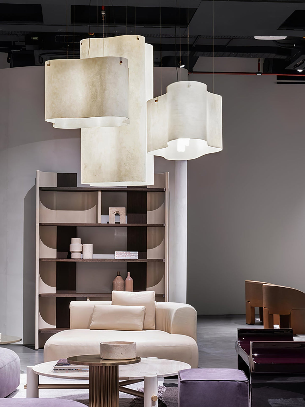 Evelan hanglamp met moderne kunstmatige wolkenvorm