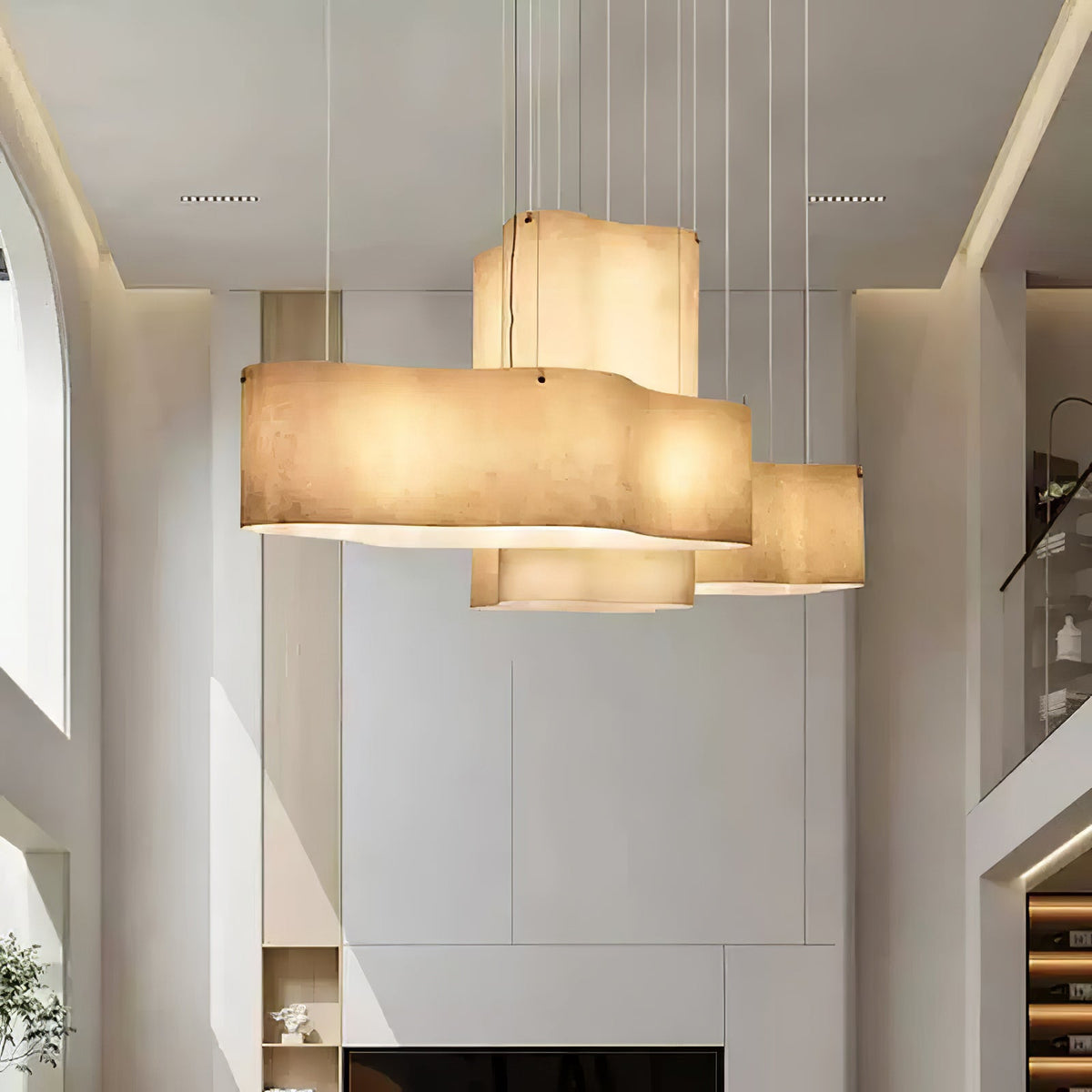 Evelan hanglamp met moderne kunstmatige wolkenvorm