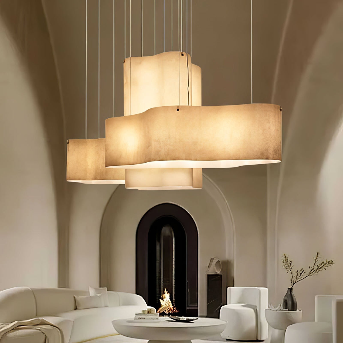 Evelan hanglamp met moderne kunstmatige wolkenvorm