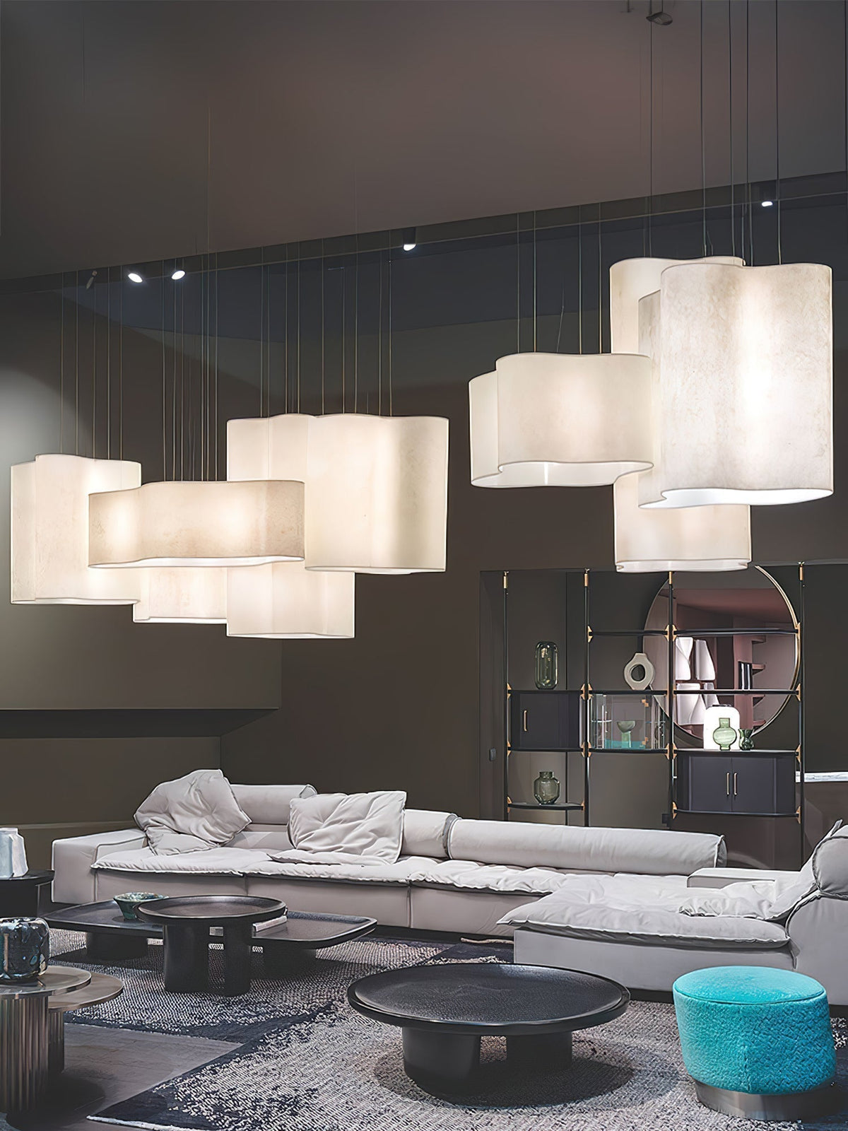 Evelan hanglamp met moderne kunstmatige wolkenvorm
