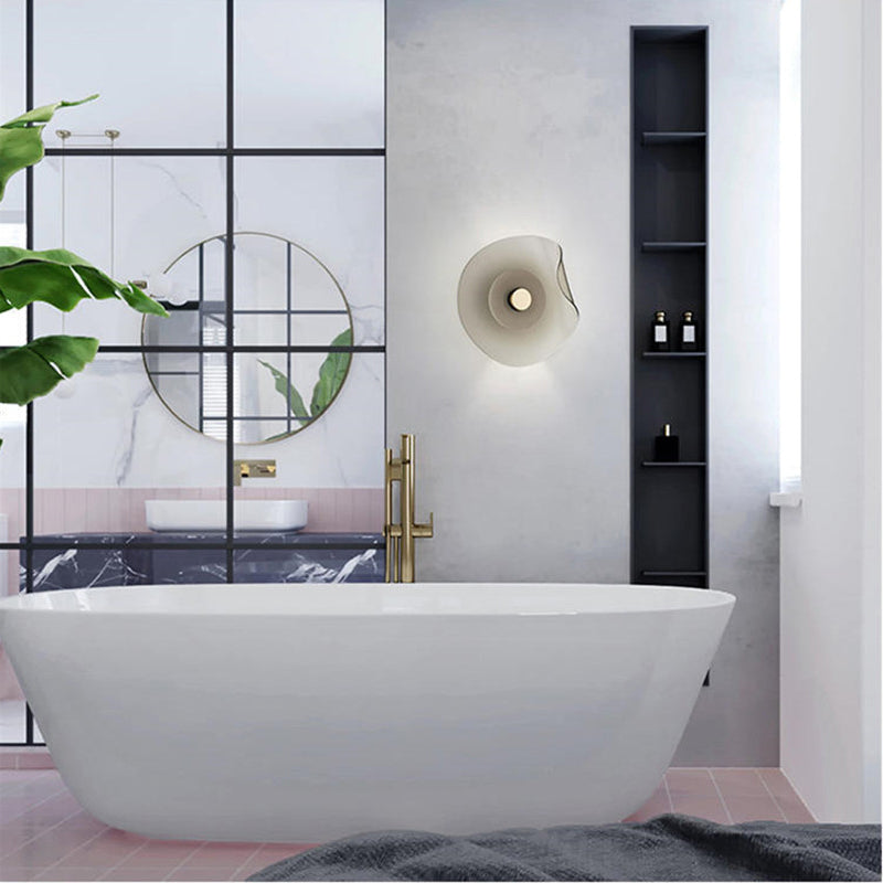 Veta Moderne Design Bloem Wandlamp Metalen/Glazen Grijs/Blauw Woonkamer/Eetkamer