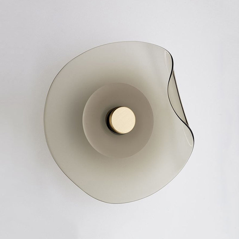 Veta Moderne Design Bloem Wandlamp Metalen/Glazen Grijs/Blauw Woonkamer/Eetkamer