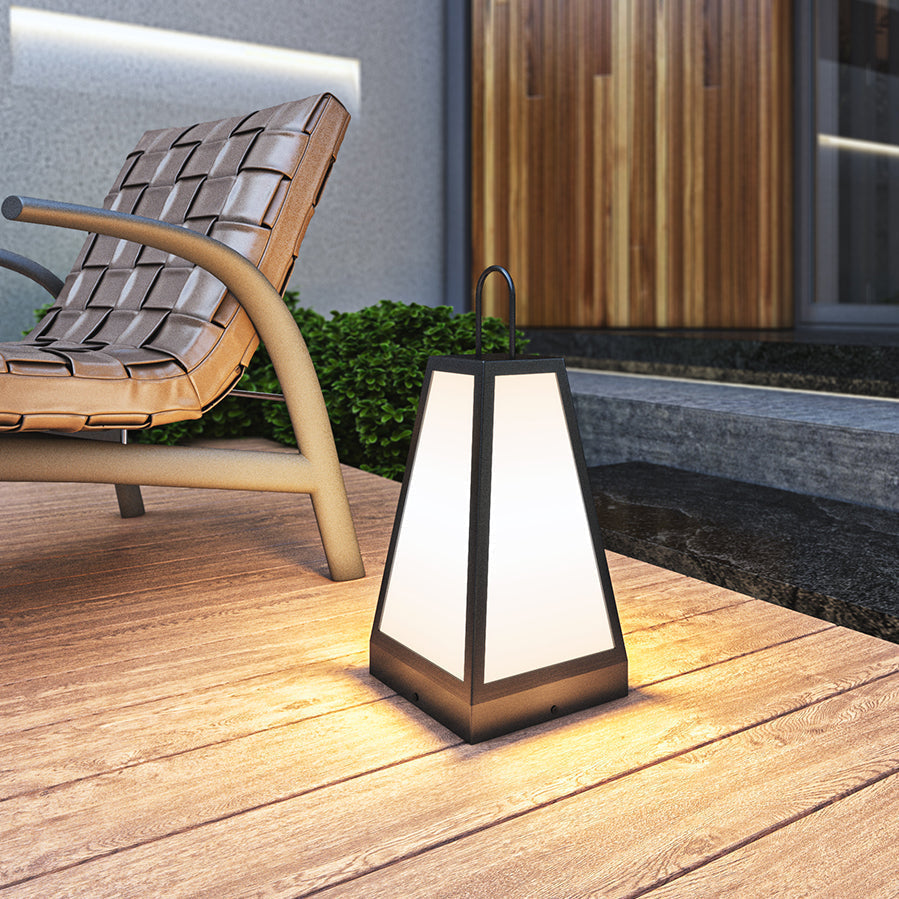 Pena Moderne LED Buitenlamp Zwart Metaal/Hars Tuin/Stoeprand/Balkon