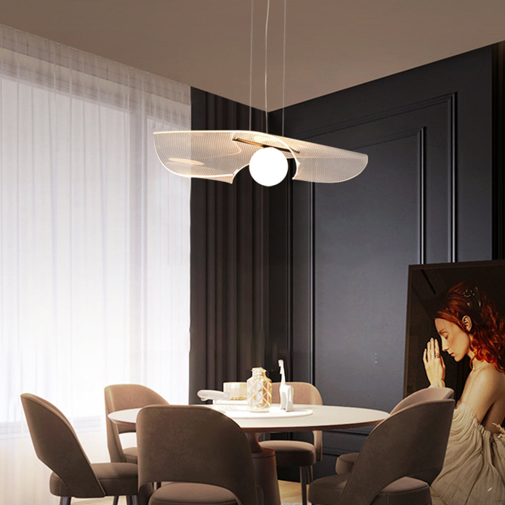 Cairns Minimalistische LED Hanglampen Helder Acryl Metaal Woonkamer