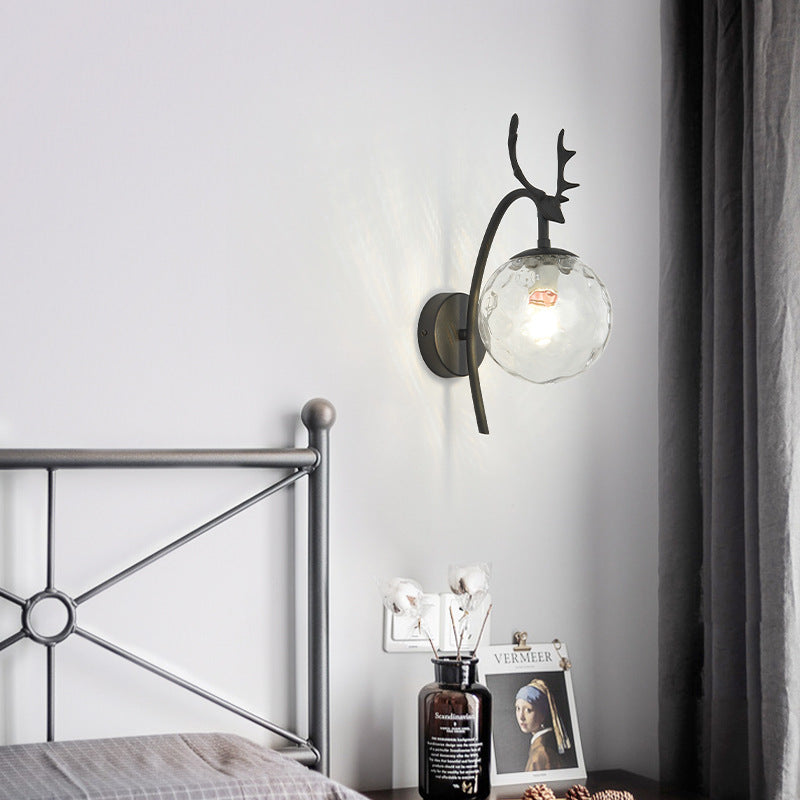 Valentina Ronde LED Wandlamp Goud Zwart Metaal Glas Eetkamer Slaapkamer