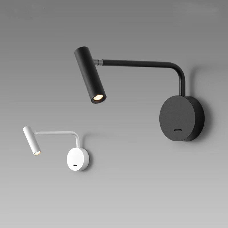 Orr Kleine LED Wandlampen Zwart Metaal Acryl Slaapkamer Eetkamer