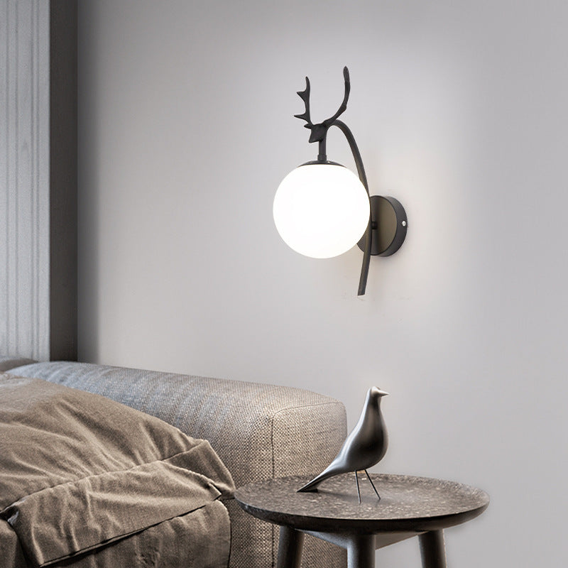 Valentina Ronde LED Wandlamp Goud Zwart Metaal Glas Eetkamer Slaapkamer