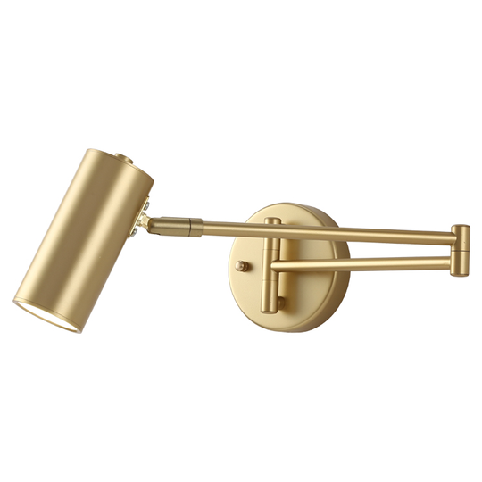 Freja Moderne Wandlamp Kegel Metaal Verstelbaar Zwart/Goud Slaapkamer/Woonkamer