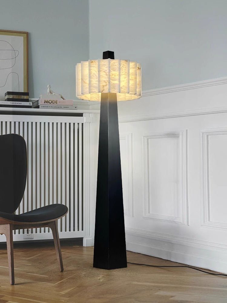 Wolve vloerlamp van albast