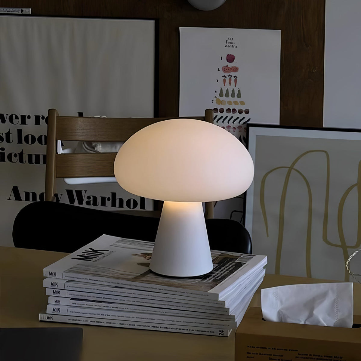 Ombra Whimsical tafellamp met glazen kap