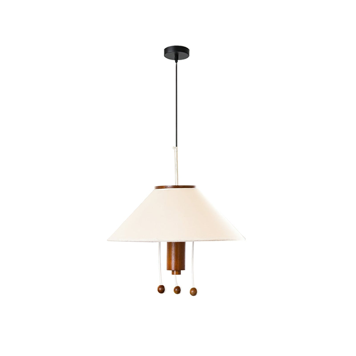 Zathee Noordse kunst Klassiek houten textiel hanglamp