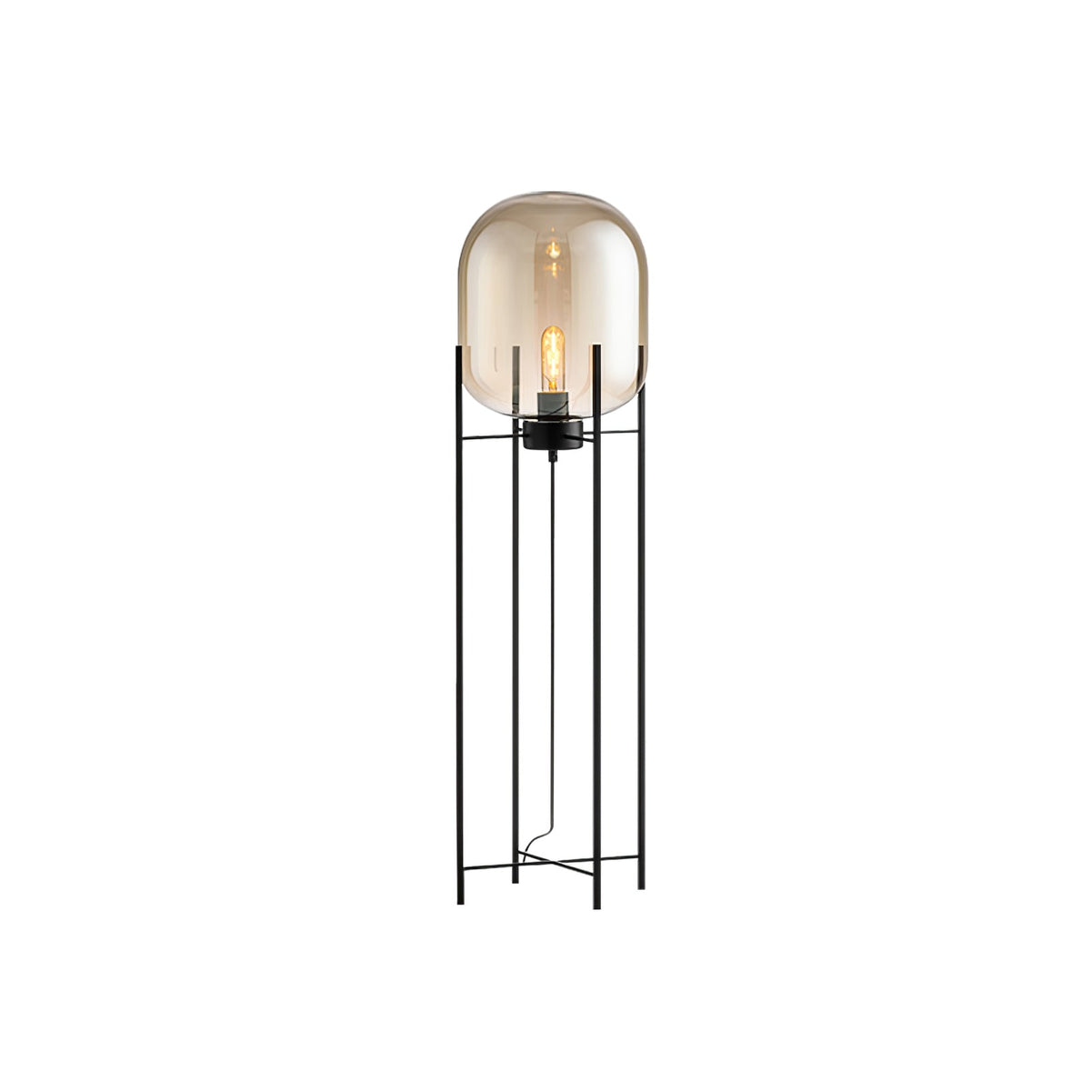Liorivelia industriële vloerlamp van glas