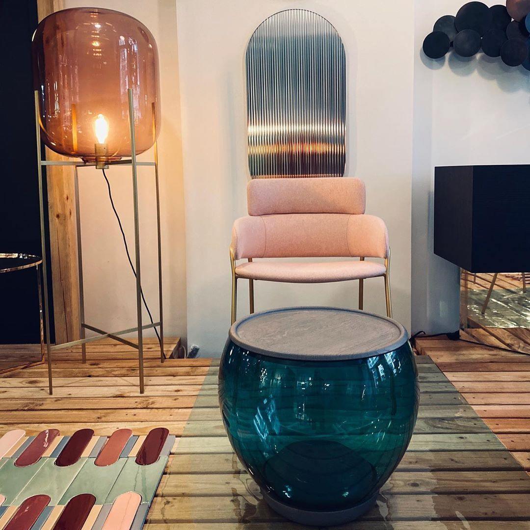 Liorivelia industriële vloerlamp van glas