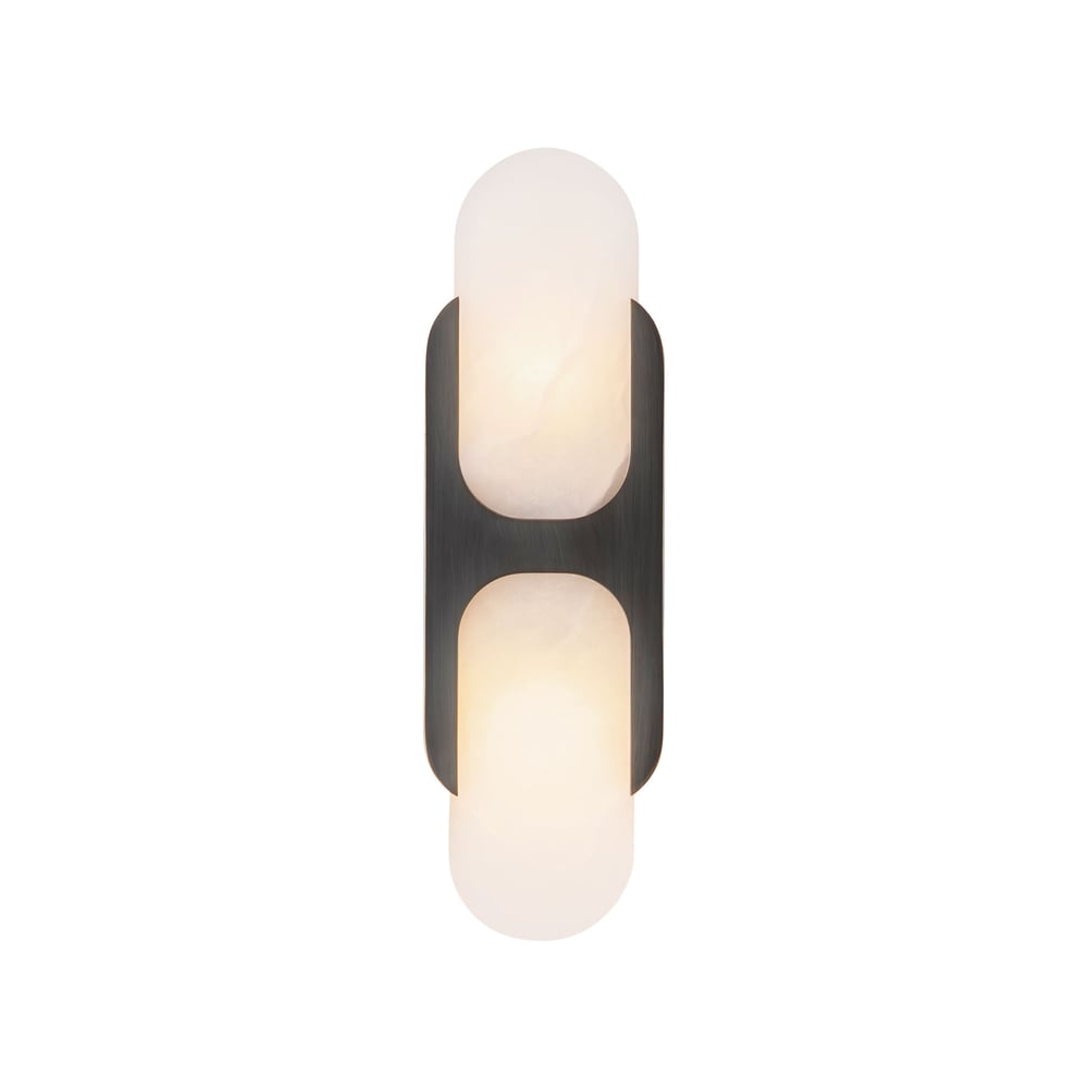 Ulthaora dubbele bollen wandlamp in albast