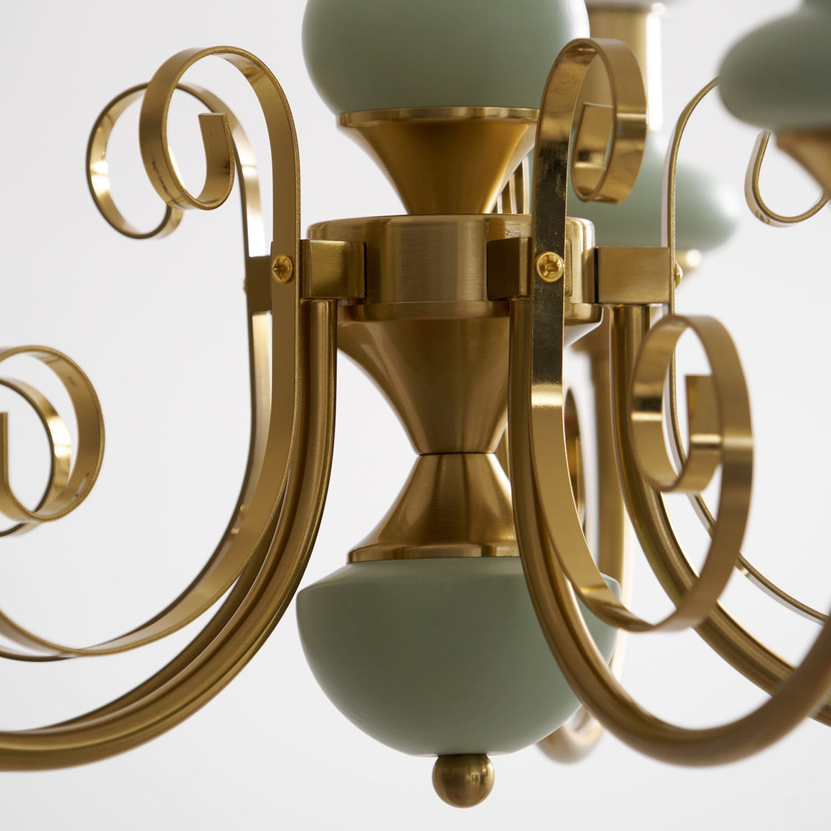 Evsolia kroonluchter van groen onyx glas
